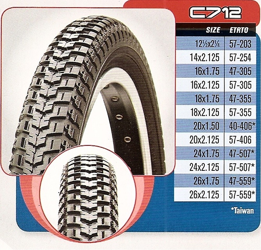 plášť CST 16x1,75 C-712 47-305 černý