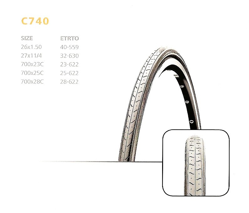 plášť CST 700x23 (23-622) C-740 černý drát