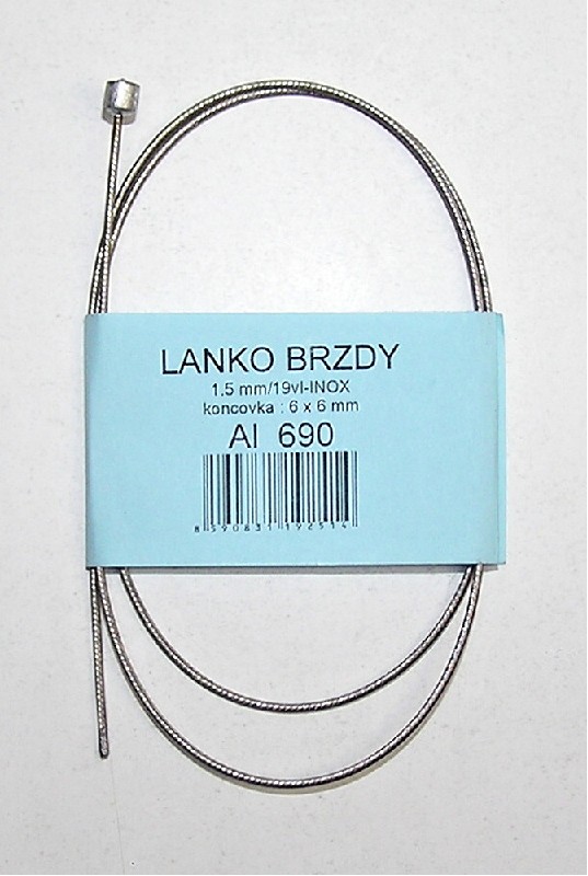 nerezové lanko brzdy INOX 690mm silniční