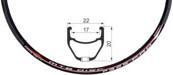 Ráfek Remerx DISC 559x17 černý 32 děr