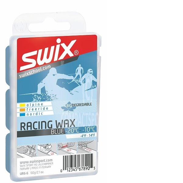 vosk SWIX UR6-6 BIO 60g modrý Racing Wax -20/-10°C