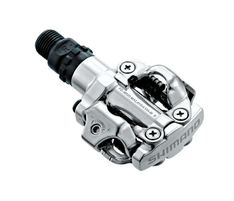 pedály SHIMANO PDM520 oboustranné SPD stříbrné